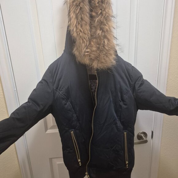 Soia & Kyo Hooded Fur Jacket - Picture 3 of 6